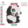 Amusing panda Embroidery Designs