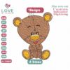 Cool bear cub Embroidery Designs