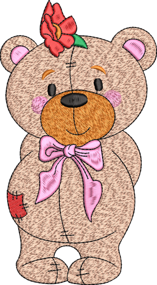 Cute bear cub Embroidery Designs