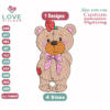 Cute bear cub Embroidery Designs