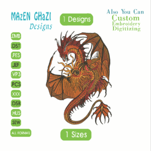 DRAGON Embroidery Designs/1 Designs & 1 Size/ Machine Embroidery Designs/ Files Instant Download