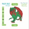 Dragon Embroidery Designs,1 Designs & 1 Size, Machine Embroidery Designs, Files Instant Download