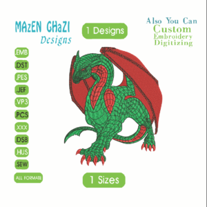 Dragon Embroidery Designs/1 Designs & 1 Size/ Machine Embroidery Designs/ Files Instant Download
