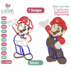 Super Mario Baby Embroidery Designs, applique Machine Embroidery Designs, Files Instant Download