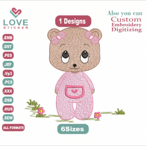 Menina BABY Embroidery Designs/1 Designs &6 Size/ BABY Machine Embroidery Designs/ Files Instant Download