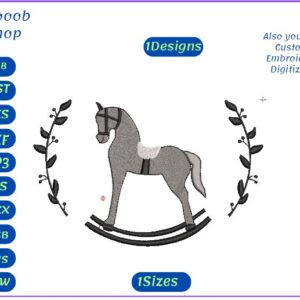 Horse Embroidery Designs/1 Designs & 1 Size/ Machine Embroidery Designs/ Files Instant Download