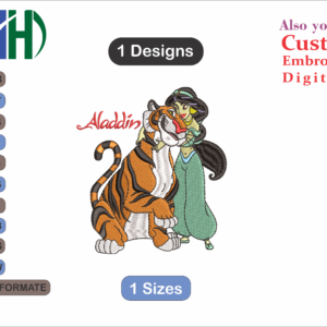 Aladdin with Tiger Embroidery Designs /1 Designs & 1 Size Aladdin Machine Embroidery Designs/ Files Instant Download