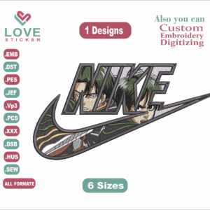 Nike swoosh Embroidery Designs/1 Designs & 6 Size/ nike  Machine Embroidery Designs/ Files Instant Download