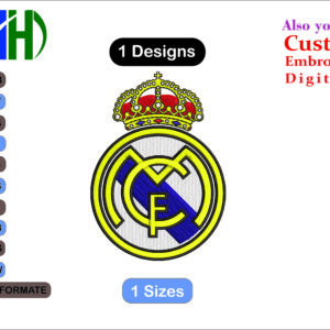 Real Madrid Embroidery Designs /1 Designs & 1 Size Real Madrid Machine Embroidery Designs/ Files Instant Download