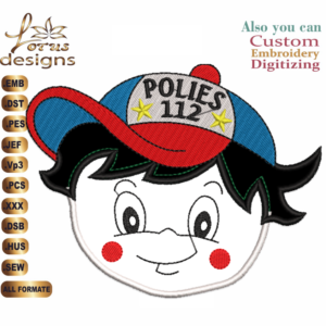 Baby Police 112 With 2 Appliqué/1 Designs & 2 Size/ Anime Machine Embroidery Designs/ Files Instant Download