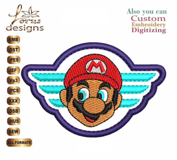 Super Mario Appliqué Embroidery Designs