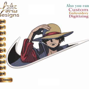 Anime MONKEY D LUFFY Embroidery Designs