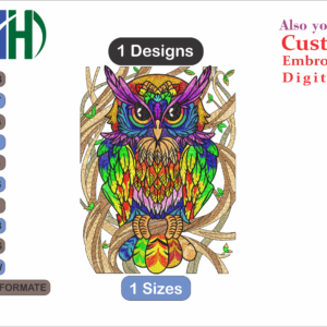 Owl Embroidery Designs /1 Designs & 1 Size Owl Machine Embroidery Designs/ Files Instant Download