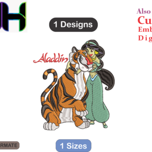 Aladdin Embroidery Designs /1 Designs & 1 Size / Aladdin Machine Embroidery Designs/ Files Instant Download