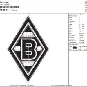 Borussia Monchengladbach Embroidery Design