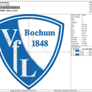 VfL Bochum Embroidery Design