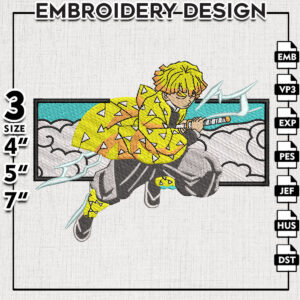 Agatsuma Zenitsu Embroidery Designs