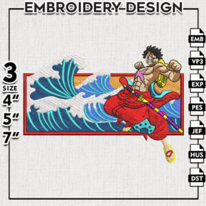 Monkey D Luffy Embroidery Designs