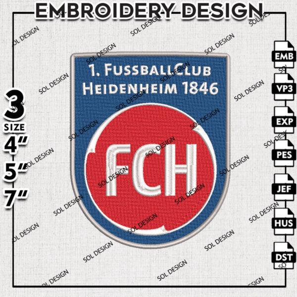 FC Heidenheim 1846 Embroidery Design