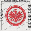 Eintracht Frankfurt Embroidery Design Eintracht Frankfurt Stickerei Design, Bundesliga Logo Stickerei, Bundesliga Eintracht Frankfurt Stickerei
