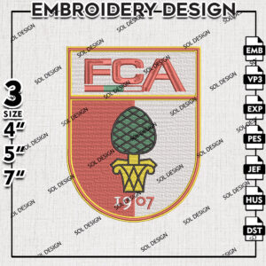FC Augsburg Embroidery Design