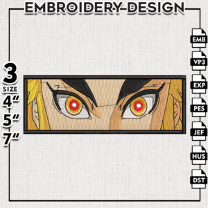 Rengoku Kyoujurou Embroidery Designs, Rengoku Embroidery Files, Demon Slayer Machine Embroidery Design, Digital product