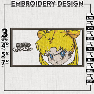 Tsukino Usagi Embroidery Designs, Tsukino Usagi Embroidery Files, Sailor Moon Machine Embroidery Pattern, Digital Download