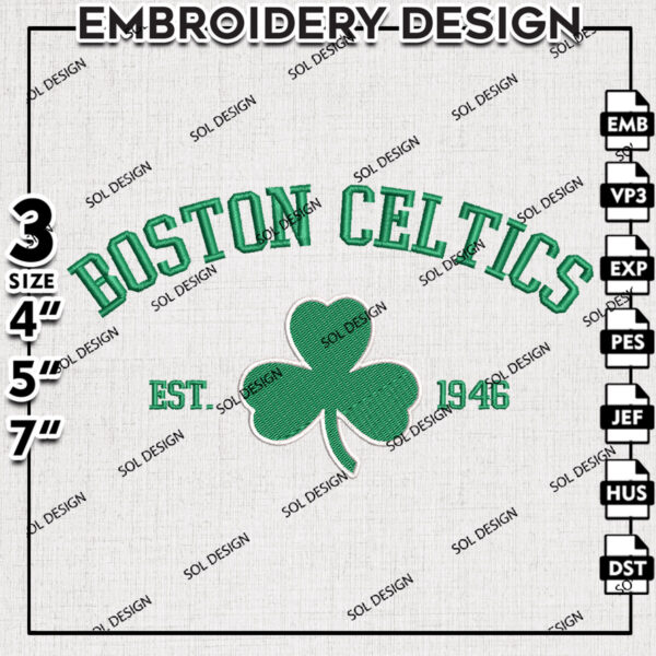 Boston Celtics Embroidery Design