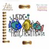 Fish Applique Embroidery Designs,Cute Fish Design Machine Embroidery Designs,Files Instant Download