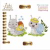 The snail Embroidery Designs