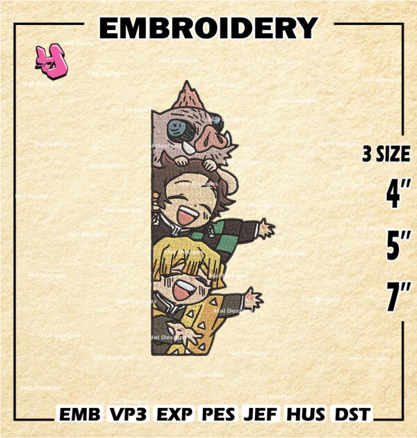 Demon Slayer Embroidery Pattern / Demon Slayer Embroidery Designs / Anime Logo Embroidery Files / Digital Download