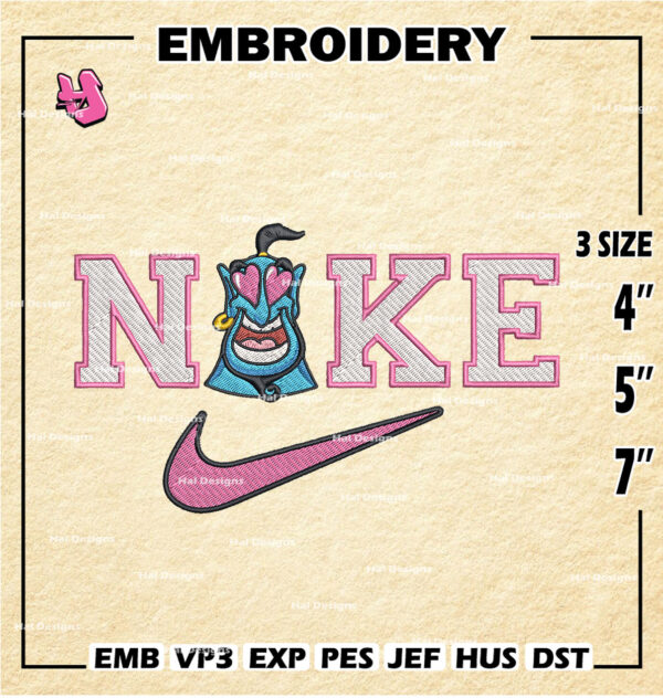 Genie Nike Embroidery Designs, Disney mbroidery Files, Genie Nike Machine Embroidery Pattern, Digital Download