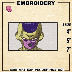 Frieza Machine Embroidery Pattern, Dragon Ball Embroidery Designs, Anime Logo Embroidery Files, Digital Download