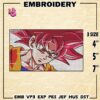 Goku Red God Machine Embroidery Pattern, Dragon Ball Embroidery Designs, Anime Logo Embroidery Files, Digital Download