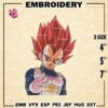 Vegeta Red God Machine Embroidery Pattern, Dragon Ball Embroidery Designs, Anime Logo Embroidery Files, Digital Download