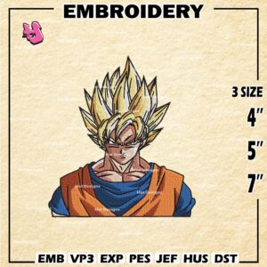 Dragon Ball Embroidery Designs, Son Goku ogo Embroidery Files, Machine Embroidery Pattern, Digital Download