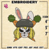 One Piece Machine Embroidery Pattern, Carrot Jolly Roger Embroidery Designs, Logo Embroidery Files, Digital Download