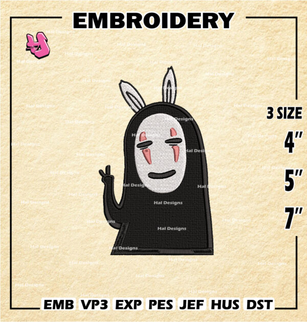 Faceless Embroidery Pattern / Digital Download Sen and Chihiro Embroidery Designs/ Anime Logo Embroidery Files