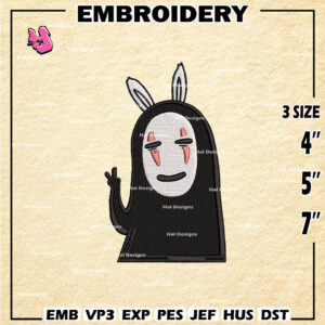 Faceless Embroidery Pattern ,Digital Download Sen and Chihiro Embroidery Designs,Anime Logo Embroidery Files