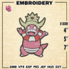 Pokemon Slowking Embroidery Designs, Pokemon Logo Embroidery Files, Anime Machine Embroidery Pattern, Digital Download