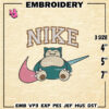 Snorlax Nike Embroidery Designs, Snorlax Nike Logo Embroidery Files, Machine Embroidery Pattern, Digital Download
