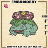 Pokemon Fushigibana Embroidery Designs, Fushigibana Logo Embroidery Files, Machine Embroidery Pattern, Digital Download