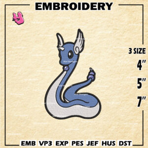 Pokemon Dragonair Embroidery Designs, Dragonair Logo Embroidery Files, Machine Embroidery Pattern, Digital Download