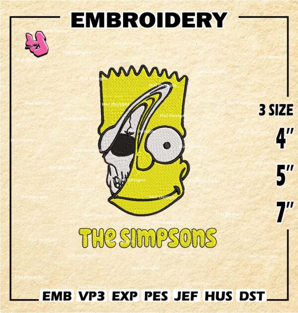 The Simpsons Embroidery, Simpsons Embroidery Files, Trick Or Treehouse Machine Embroidery Pattern, Digital Download
