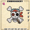 One Piece Machine Embroidery Pattern, Jolly Roger Embroidery Designs, Logo Embroidery Files, Digital Download