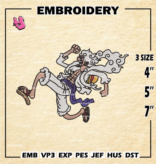 Monkey D Luffy Embroidery Designs, One Piece Machine Embroidery Pattern, Logo Embroidery Files, Digital Download