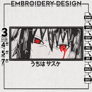 Uchiha Sasuke Embroidery designs Files/Sasuke Logo Embroidery Designs/ Naruto Machine Embroidery Pattern