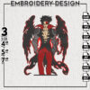 Devil Jin Embroidery Files, Anime Character Embroidery Designs, Anime Machine Embroidery Digital Download