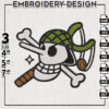 Usopp Embroidery Designs, Nami Vinsmoke Sanji Embroidery Files, One Piece Machine Embroidery Pattern, Digital Download