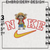 Nikee One Piece Luffy Embroidery Files, One Piece Funny Embroidery, Anime Character Embroidery Design, Digital Download